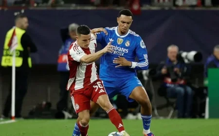 Live Updates: Olympiacos vs Real Madrid in Champions League Today