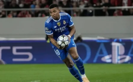 Mbappe Scores Rapid Hat-Trick Against Olympiacos in Champions League Match
