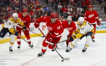 Red Wings Face Predators: Line Combinations Revealed