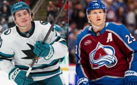 Celebrini Faces MacKinnon as Sharks Challenge Avalanche in NHL Showdown
