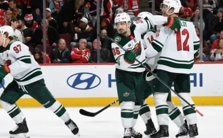 Kaprizov Secures Wild’s Sixth Consecutive Win with Overtime Goal Against Blackhawks