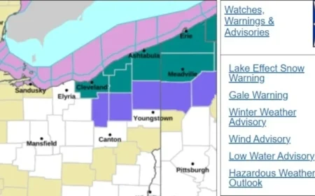 Lake-Effect Snow Disrupts Thanksgiving Travel in Northeast Ohio