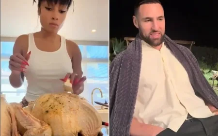 Megan Thee Stallion Crafts Thanksgiving Feast for Klay Thompson’s Family