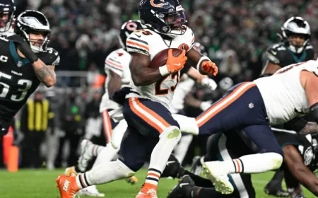 Ben Johnson Credits Offensive Line for Bears’ Victory Over Eagles