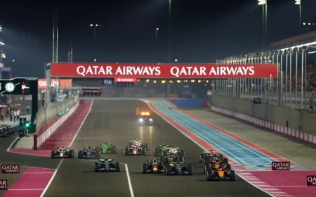 Piastri Leads 2025 Qatar Sprint Opening Lap Ahead of Russell, Norris