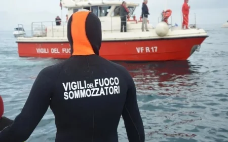 Firefighters Rescue at Lake Bolsena Amid Severe Weather