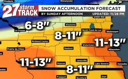 Madison Forecast: Winter Storm to Dump 8-11 Inches Saturday