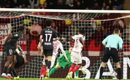 Monaco Upsets PSG Without Dembélé at Louis II Stadium