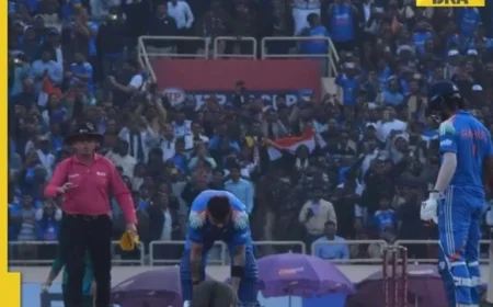Fan Breaks Security to Honor Virat Kohli After His Century