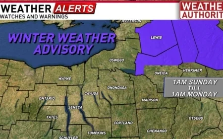 Flurries Persist as Wind and Mixed Precipitation Arrive Sunday