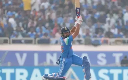 Rohit Hits Six Milestones in ODI Cricket