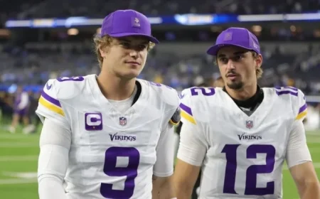 Max Brosmer Debuts in Vikings’ Reunion Game Against Sam Darnold