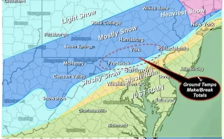 Snowfall to Hit Baltimore and Major Cities on Tuesday