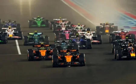 Norris Falls Behind at Qatar GP Race Start