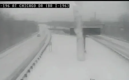 Michigan Sees Up to a Foot of Snowfall in Certain Areas