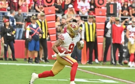 Skyy Moore’s 66-Yard Return Sets Up McCaffrey TD; 49ers Lead 7-0