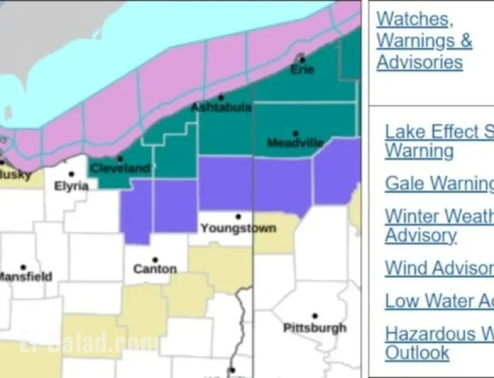 Lake-Effect Snow Disrupts Thanksgiving Travel in Northeast Ohio