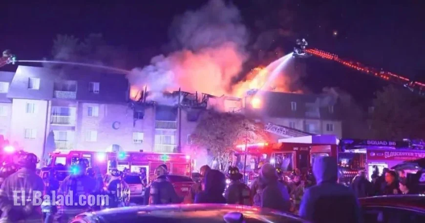 Crews Combat Major Fire in Blackwood, Gloucester Township, New Jersey