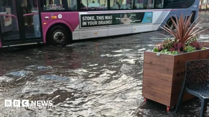Flash Floods Disrupt Staffordshire Commuters After Heavy Deluge