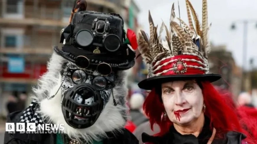Crowds Flock to Seaside for Whitby Goth Weekend