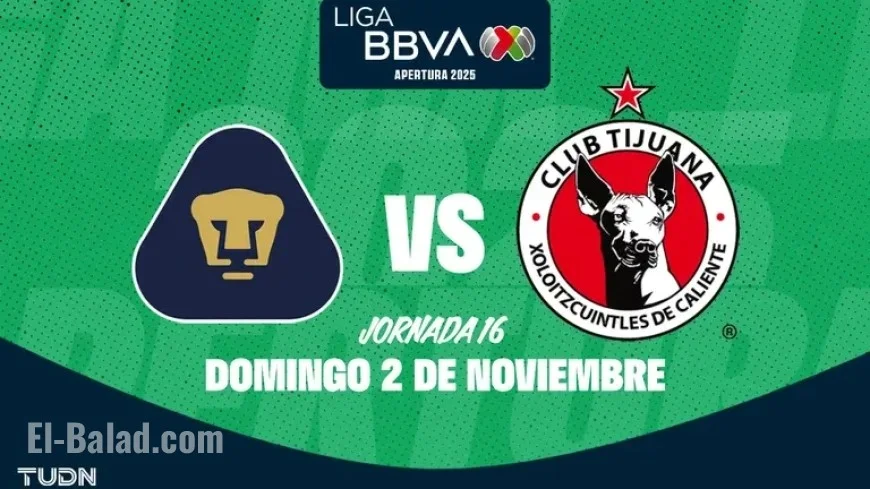 Pumas vs. Tijuana: Schedule and Viewing Details for Matchday 16
