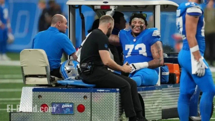 Lions Lineman Injured, Carted Off During Vikings Game