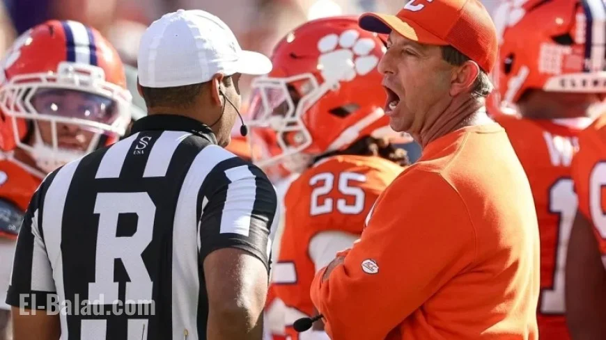 ACC Fines Clemson After Dabo Swinney Criticizes Officials