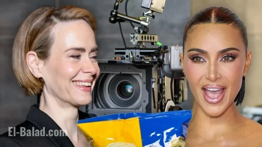 Sarah Paulson Accidentally Hits Kim Kardashian’s Eye with Chip on ‘All’s Fair’ Set