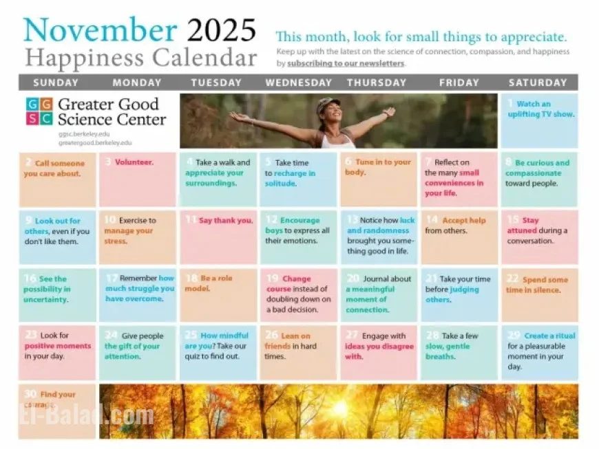 November 2025: Boost Your Happiness with This Monthly Guide