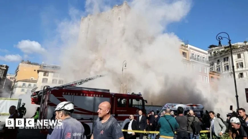 Rescue Efforts Intensify as Medieval Tower Collapses in Rome