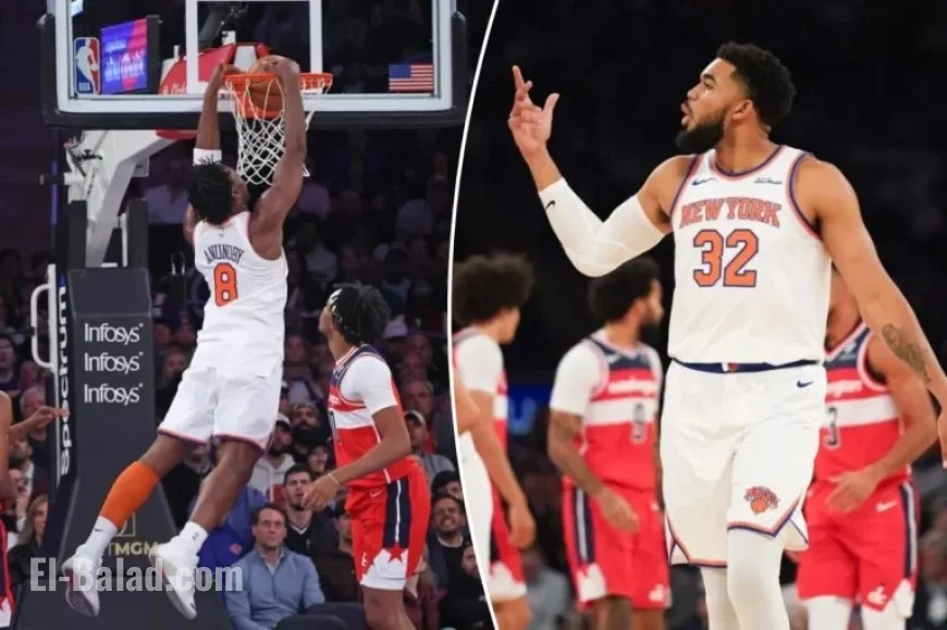 Karl-Anthony Towns Shines in Knicks’ Domination of Wizards