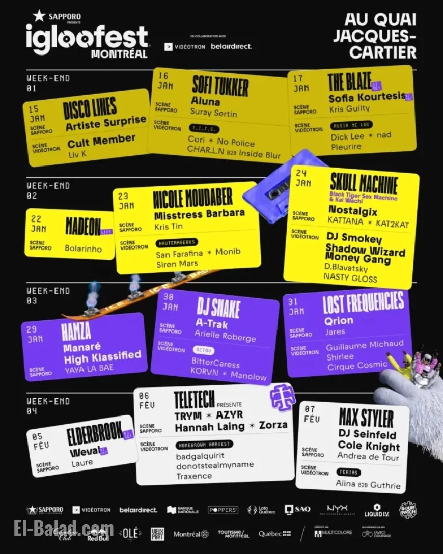 DJ Snake, Elderbrook & Sofi Tukker Headline Igloofest Montréal Lineup