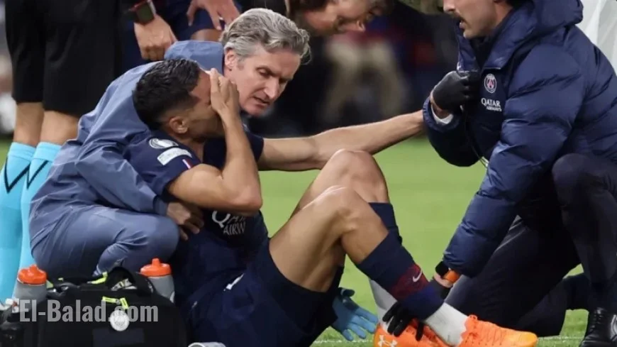 Hakimi Follows Dembélé, Leaves Field Injured and in Tears