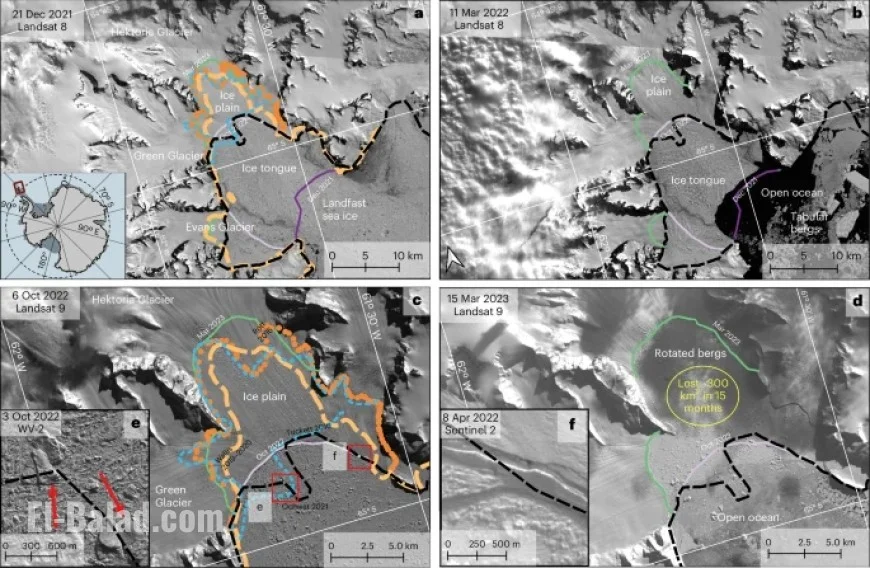 Glacier Retreat Accelerates Due to Ice Plain Calving Process