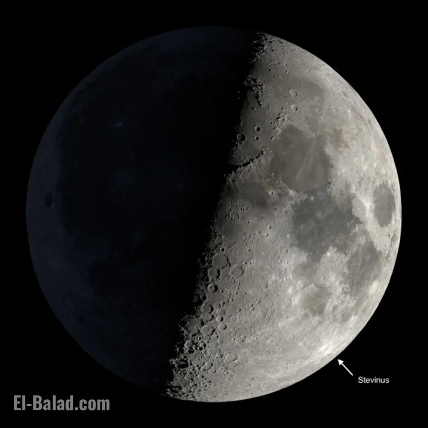 First Quarter Moon Illuminates the Sky on Wednesday, October 29
