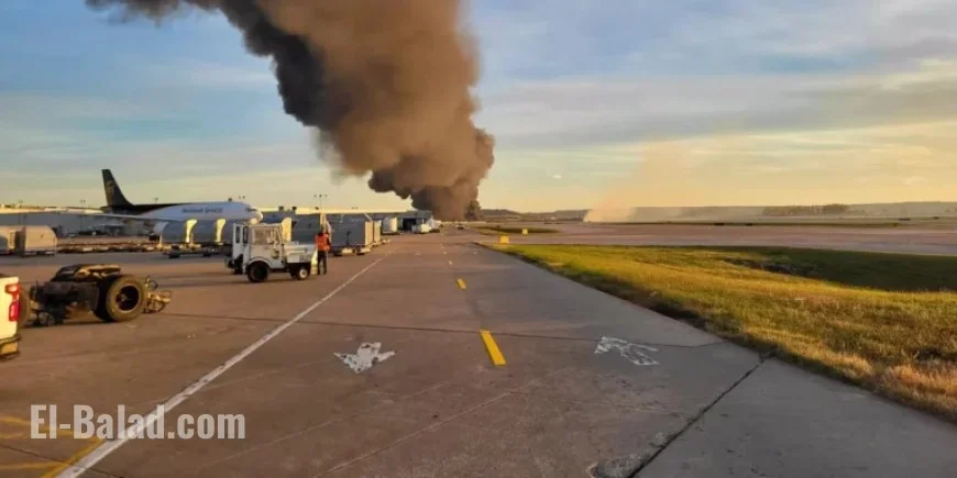 Plane Crash Sparks Major Fire at Muhammad Ali Airport
