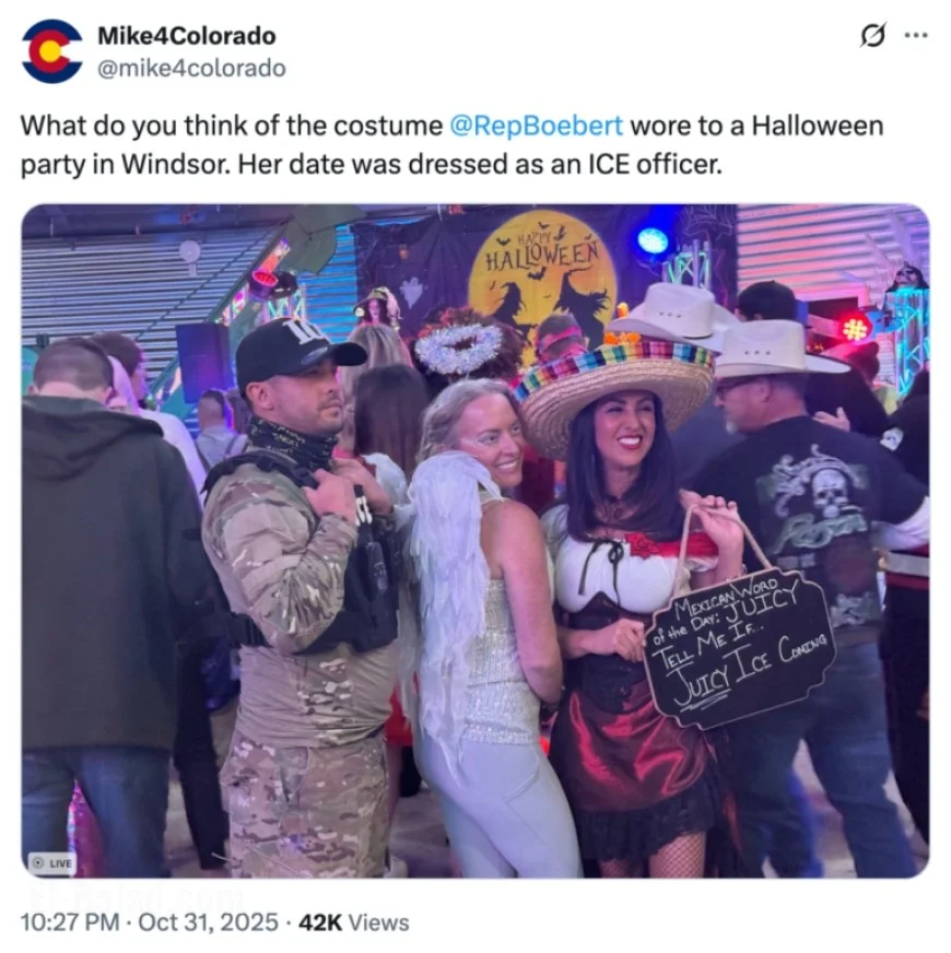 Lauren Boebert Sparks Outrage with Racist Halloween Costume Mocking ICE Crackdown