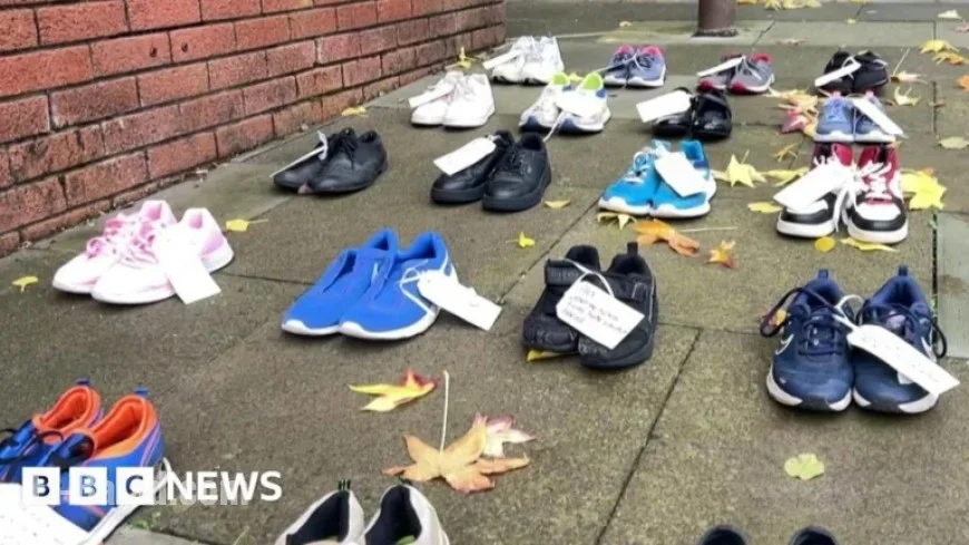 Shoe Protest Shines Light on Neglected Children’s Plight