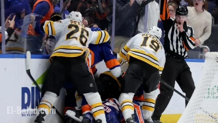 Islanders Retaliate After Bruins’ Zadorov Roughs Up Schaefer