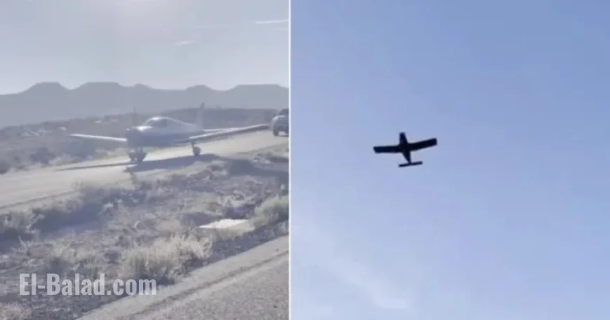 Plane Makes Unconventional Takeoff from Utah Highway