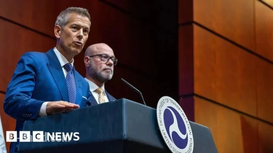 Transportation Secretary Warns of US Flight Cuts at 40 Airports Without Shutdown Resolution