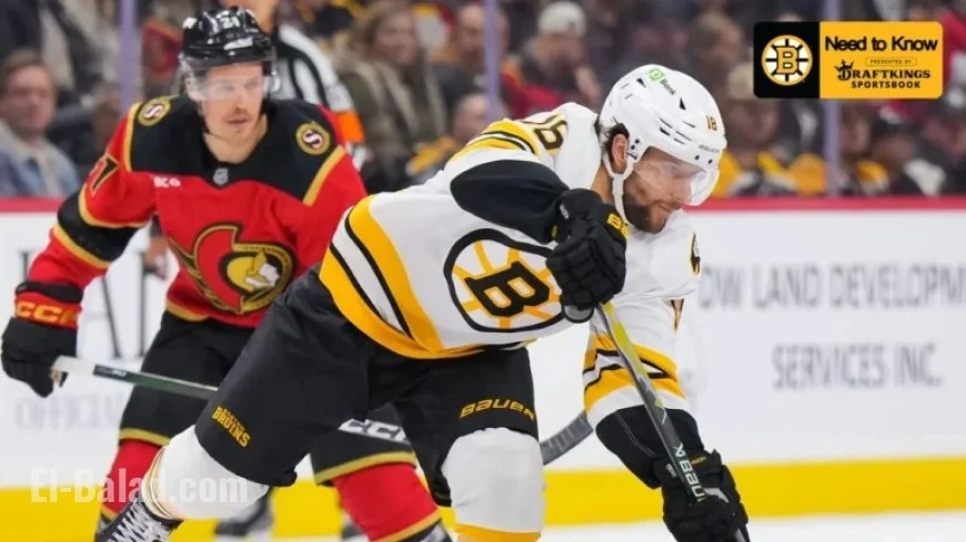Bruins Face Senators Showdown: Essential Game Highlights