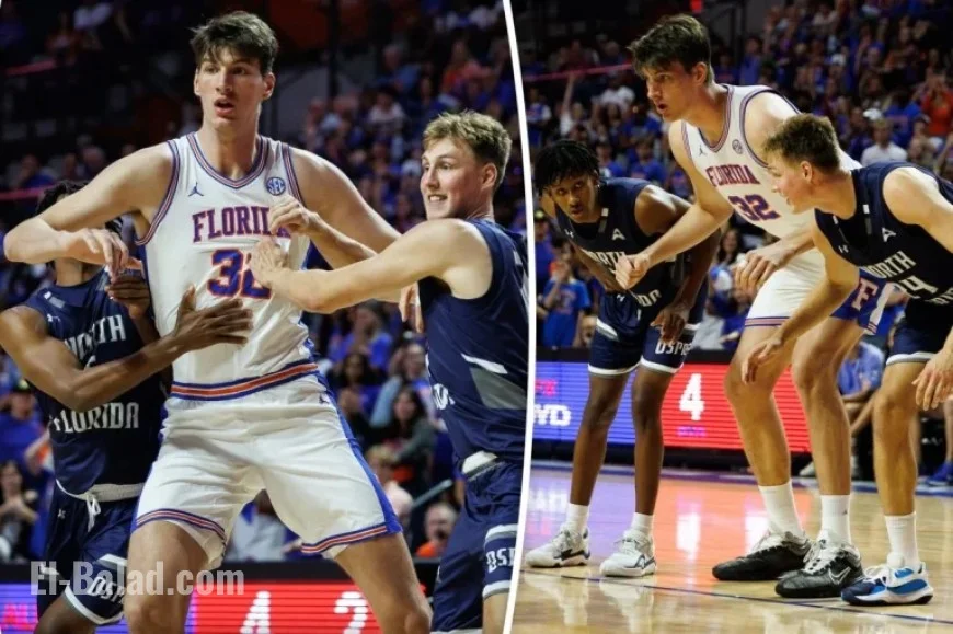 Florida’s 7-Foot-9 Center Olivier Rioux Shines in Historic College Hoops Debut