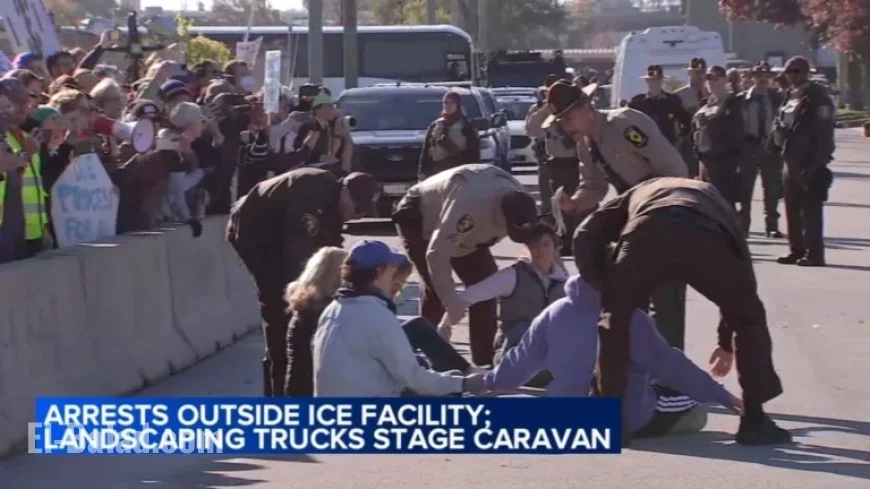 Sheriff’s Deputies Disperse Suburban Moms Protest at Broadview ICE Facility