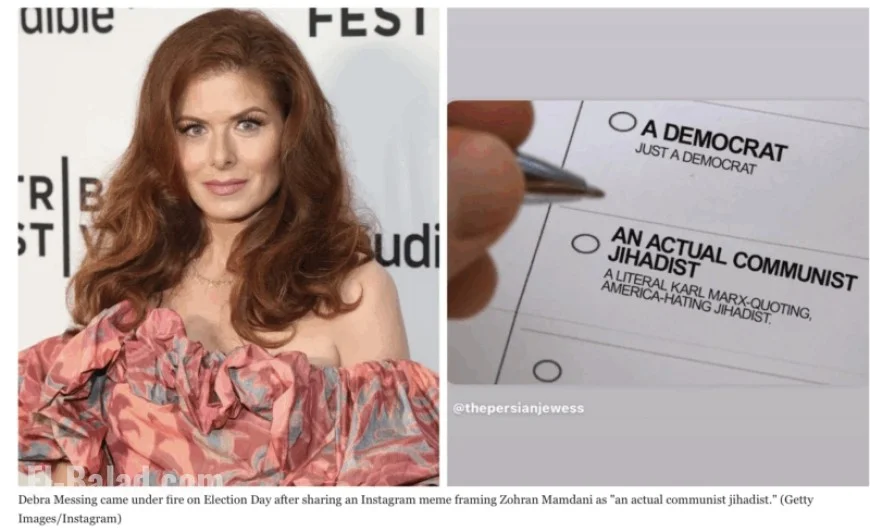 Debra Messing sparks backlash with Mamdani meme shared on Election Day
