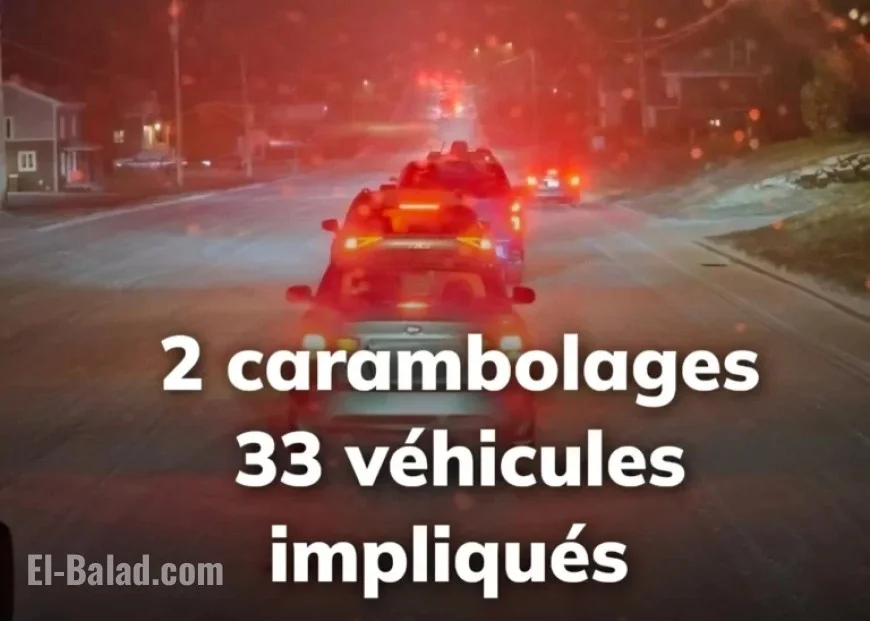 New Details: Two Quebec Pileups Involving 33 Vehicles