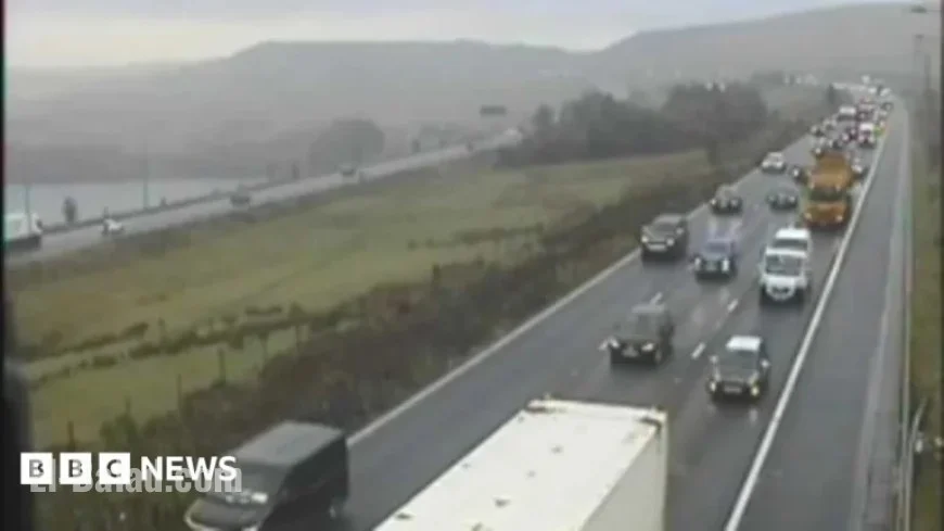 Fuel Spill from Crash Delays Traffic on M62