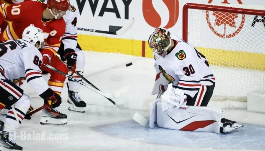 Spencer Knight, Connor Bedard Propel Blackhawks to Victory Over Flames Despite Nazar Injury