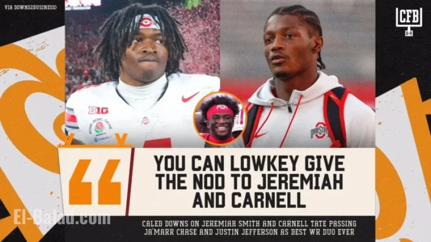 Caleb Downs Predicts Smith and Tate May Surpass Jefferson, Chase as Top WR Duo