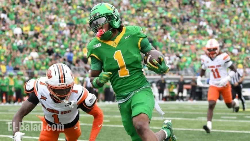 Oregon’s Top Receiver Moore Sidelined for Iowa Matchup